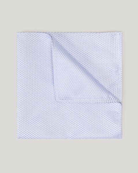 Silk Textured Two-Tone Pocket Square, Blue, hi-res